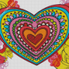 Mandala Heart diamond painting