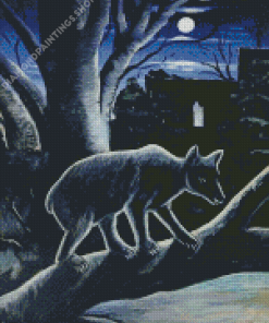 Bear A In Moony Night Diamond Paintings
