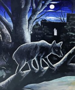 Bear A In Moony Night Diamond Paintings