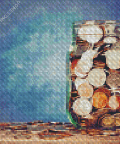 Coins In Glass Diamond Paintings