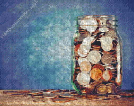 Coins In Glass Diamond Paintings