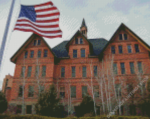 USA Flag With University Diamond Paintings
