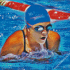 Swimmer In Competition Diamond Paintings