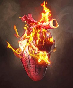 The Burning Heart diamond painting