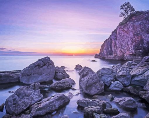 Torquay Beach Sunset Diamond Paintings