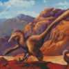 Velociraptor Illustration Diamond Paintings