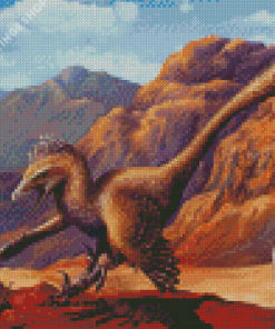 Velociraptor Illustration Diamond Paintings