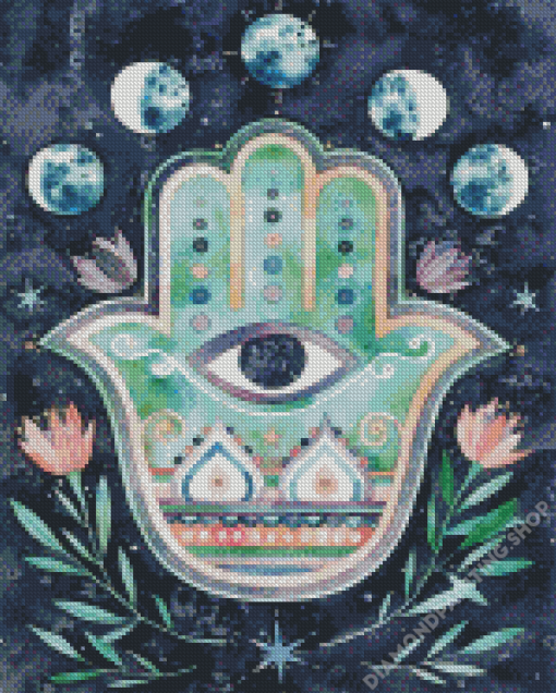 Aesthetic Hamsa Hand Diamond Paintings