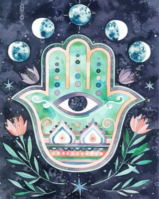 Aesthetic Hamsa Hand Diamond Paintings