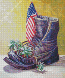 American Boots Army Diamond Paintings