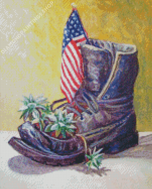 American Boots Army Diamond Paintings