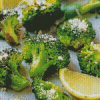 Broccoli With Lemon Diamond Paintings