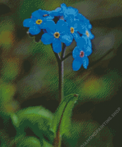 Blue Forget Me Not Diamond Paintings