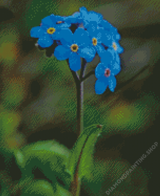 Blue Forget Me Not Diamond Paintings