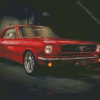 Red 64 Ford Mustang Diamond Paintings