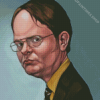 Dwight Schrute Cartoon diamond painting