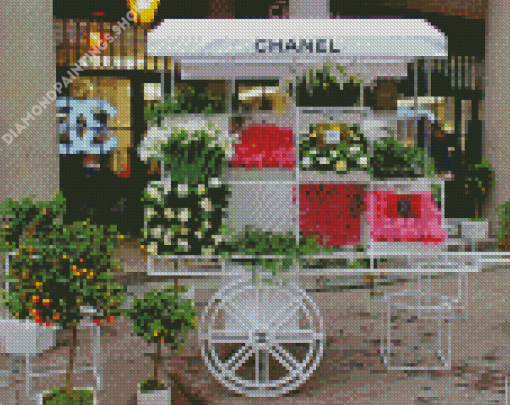 Chanel Flower cart diamond painting