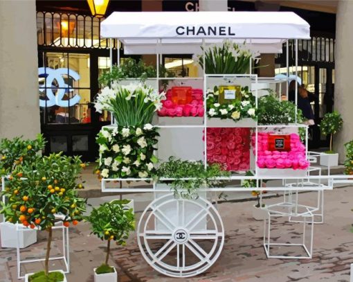 Chanel Flower cart diamond painting