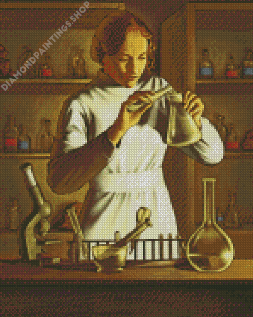 Chemist Girl diamond painting