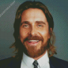 Christian Bale Laughing diamond painting