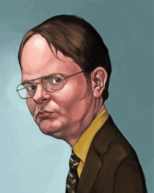 Dwight Schrute Cartoon diamond painting