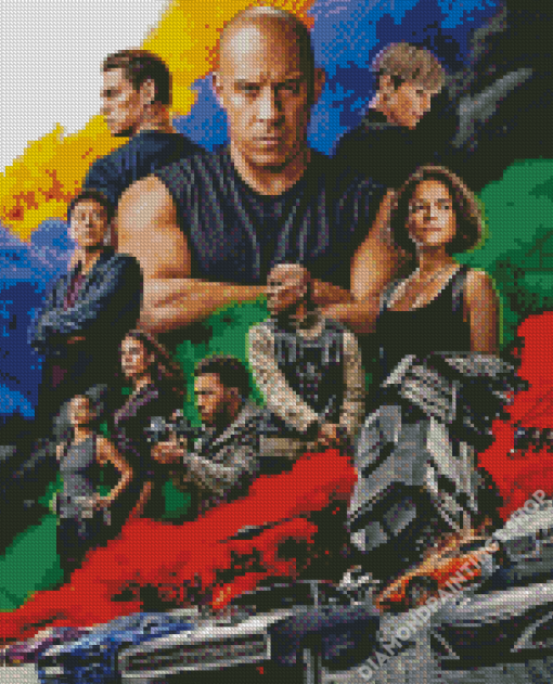 Fast And Furious Movie Poster diamond painting