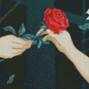 Giving A Rose Art diamond painting