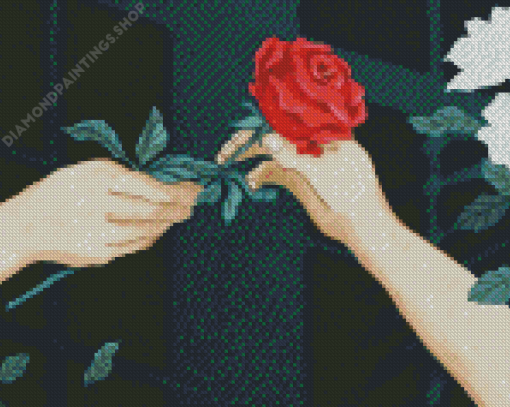 Giving A Rose Art diamond painting