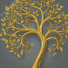 Golden Tree Leaves diamond painting