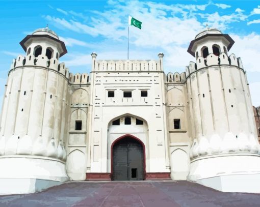 Lahore Fort Building Pakistan diamond painting