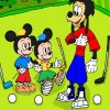 Mickey Mouse Learning Golf diamond painting