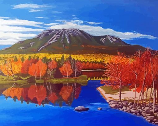 Mount Katahdin Art diamond painting