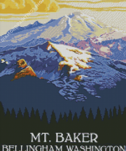 Mt Baker Poster diamond painting