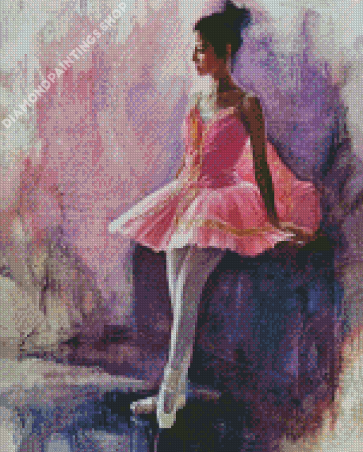 Pink Ballerina Art diamond painting