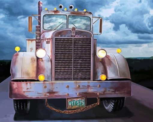 Rusty Semi Truck diamond painting