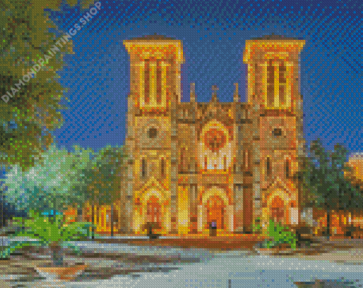 San Fernando Cathedral San Antonio diamond painting