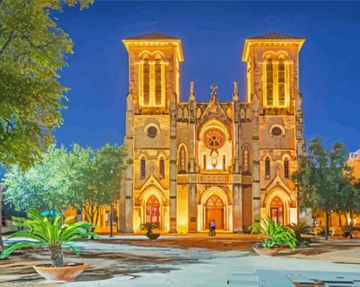 San Fernando Cathedral San Antonio diamond painting