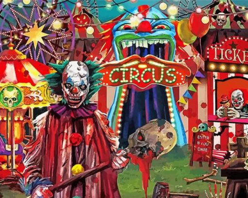 Scary Evil Carnival diamond painting