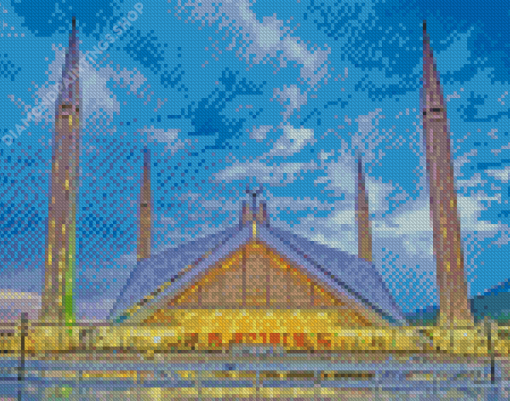 Shah Faisal Masjid Pakistan diamond painting