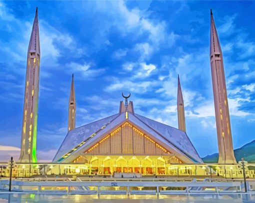 Shah Faisal Masjid Pakistan diamond painting