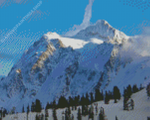 Snowy Mt Baker diamond painting