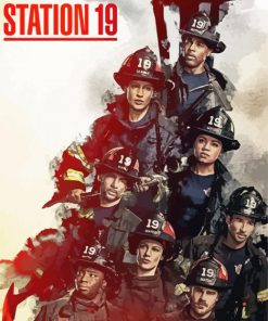 Station 19 characters poster diamond painting