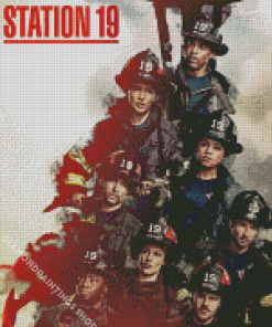 Station 19 characters poster diamond painting