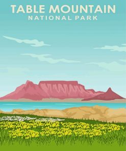 Table Mountain National Park Cape Town Poster diamond painting