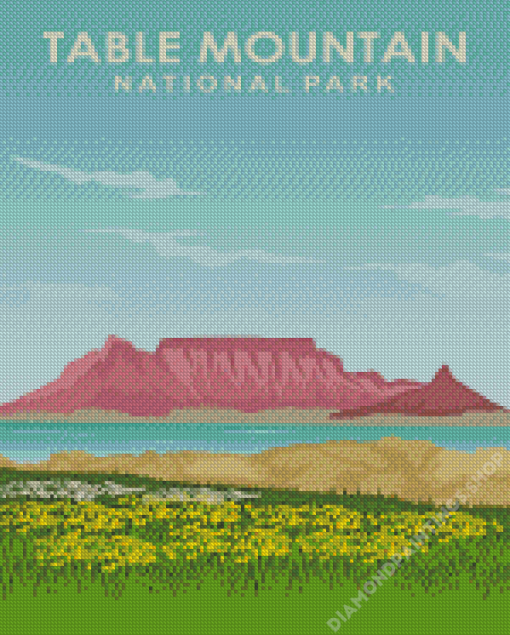 Table Mountain National Park Cape Town Poster diamond painting