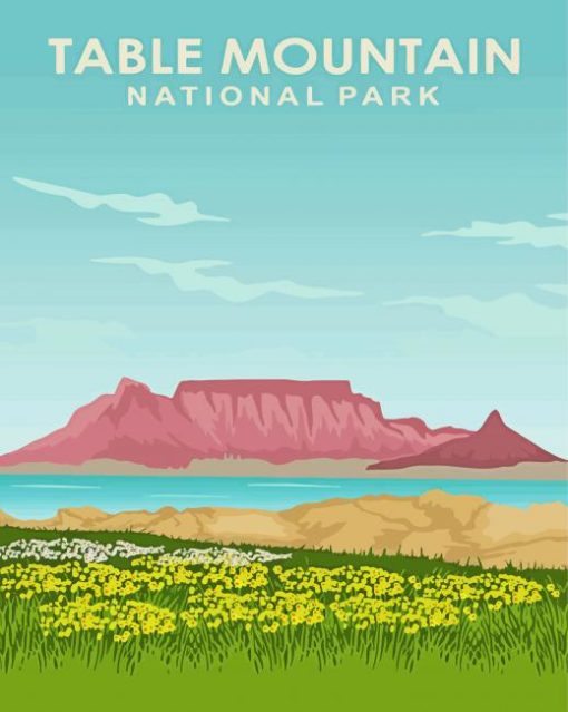 Table Mountain National Park Cape Town Poster diamond painting