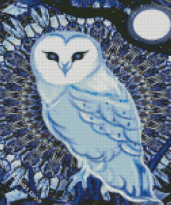 The Mystic Blue Owl diamond painting