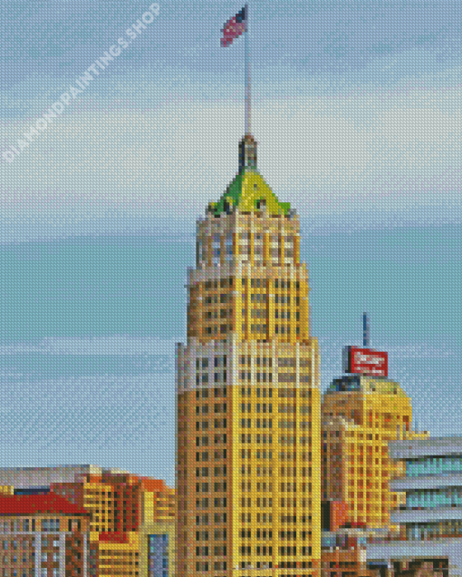 Tower Life Building San Antonio city diamond painting