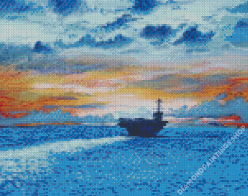 US Aircraft Carrier Art diamond painting