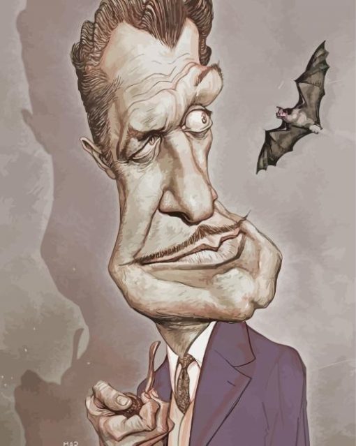 Vincent Price Caricature diamond painting